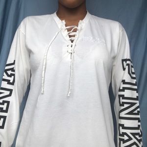 Long Sleeve Pink Victoria Secret Shirt